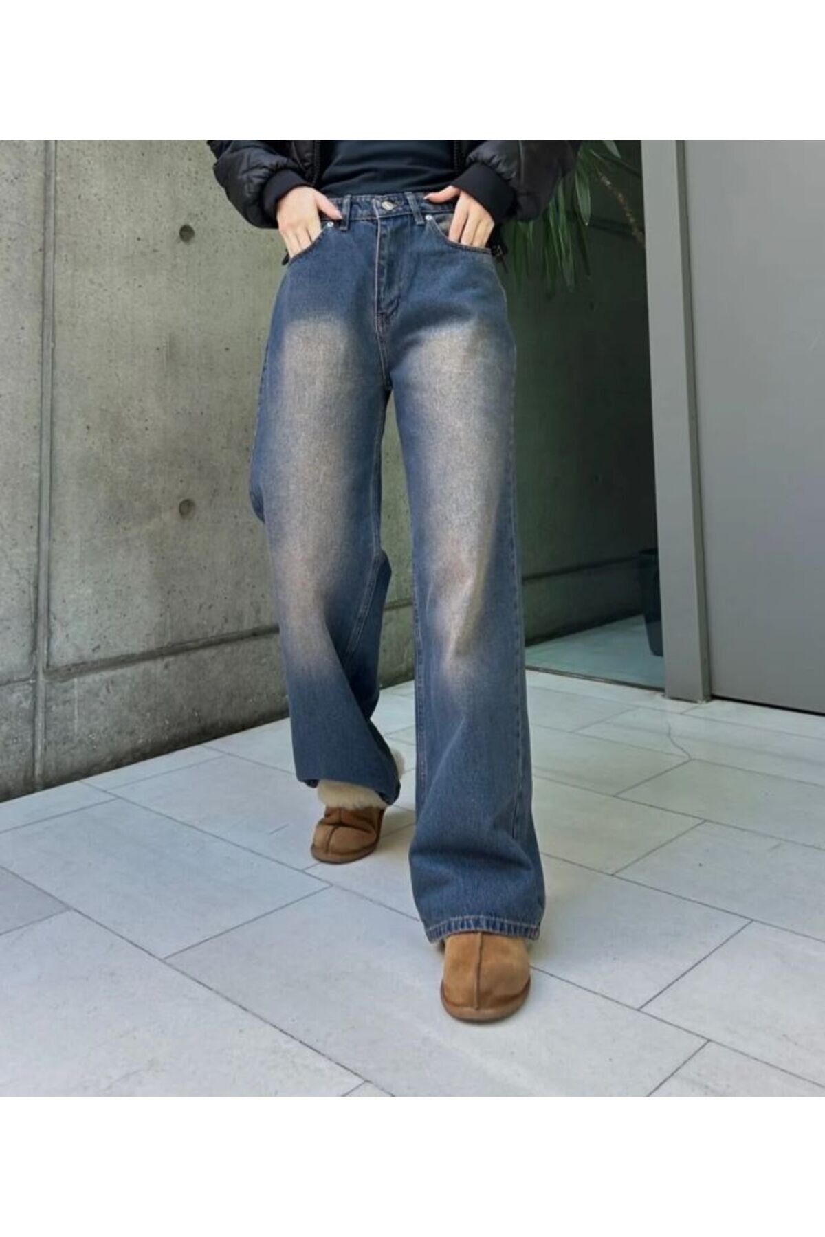 Harajuku Street Tech Kahverengi Yıkamalı Baggy Jean Hs