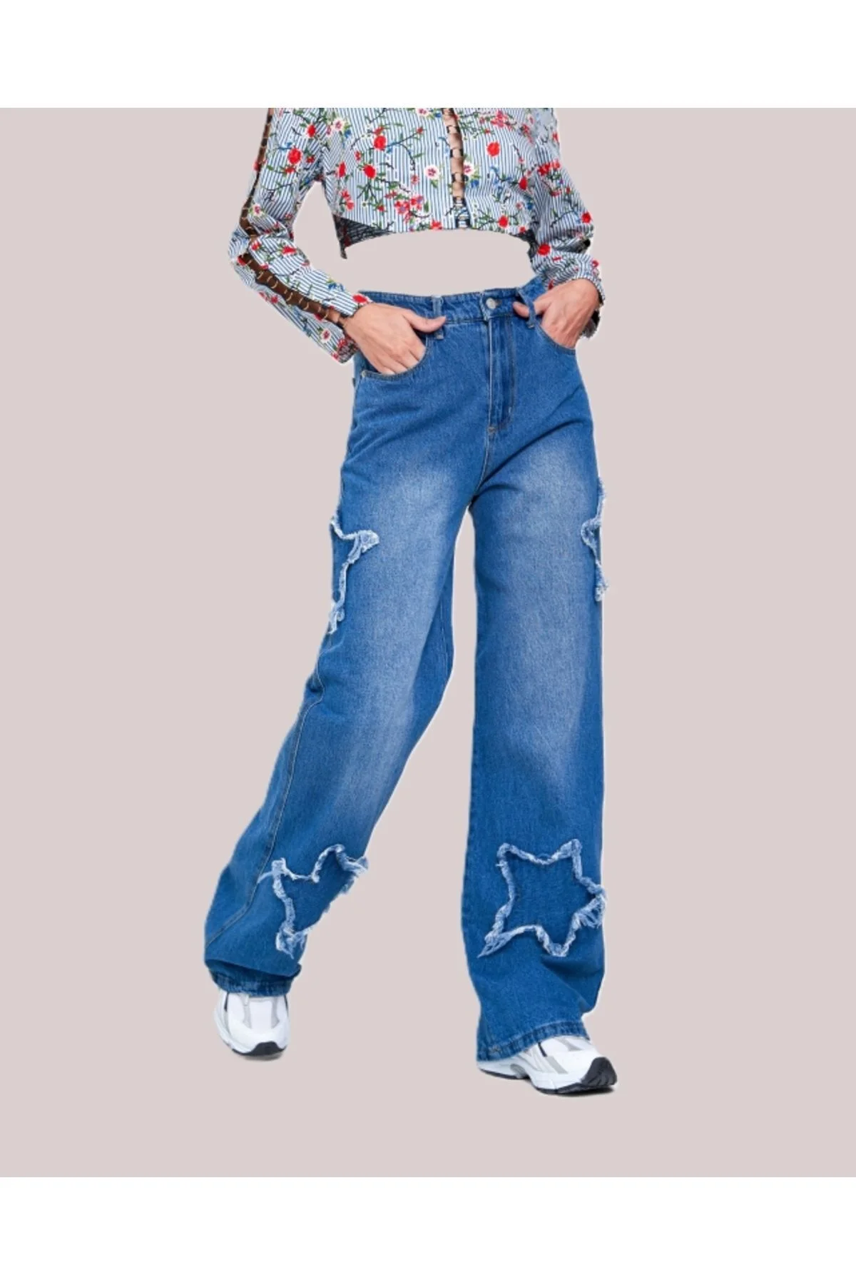 Y2K STARS BAGGY BOL UNİSEX KOT PANTOLON